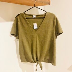 J Crew tie front top NWT